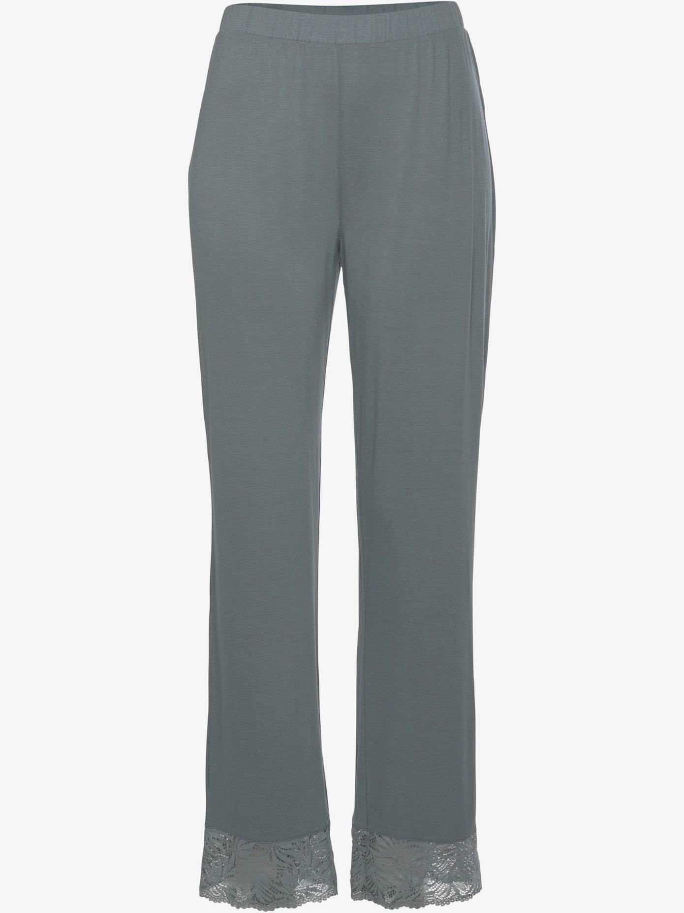 Pantalon de nuit long avec détails en dentelle