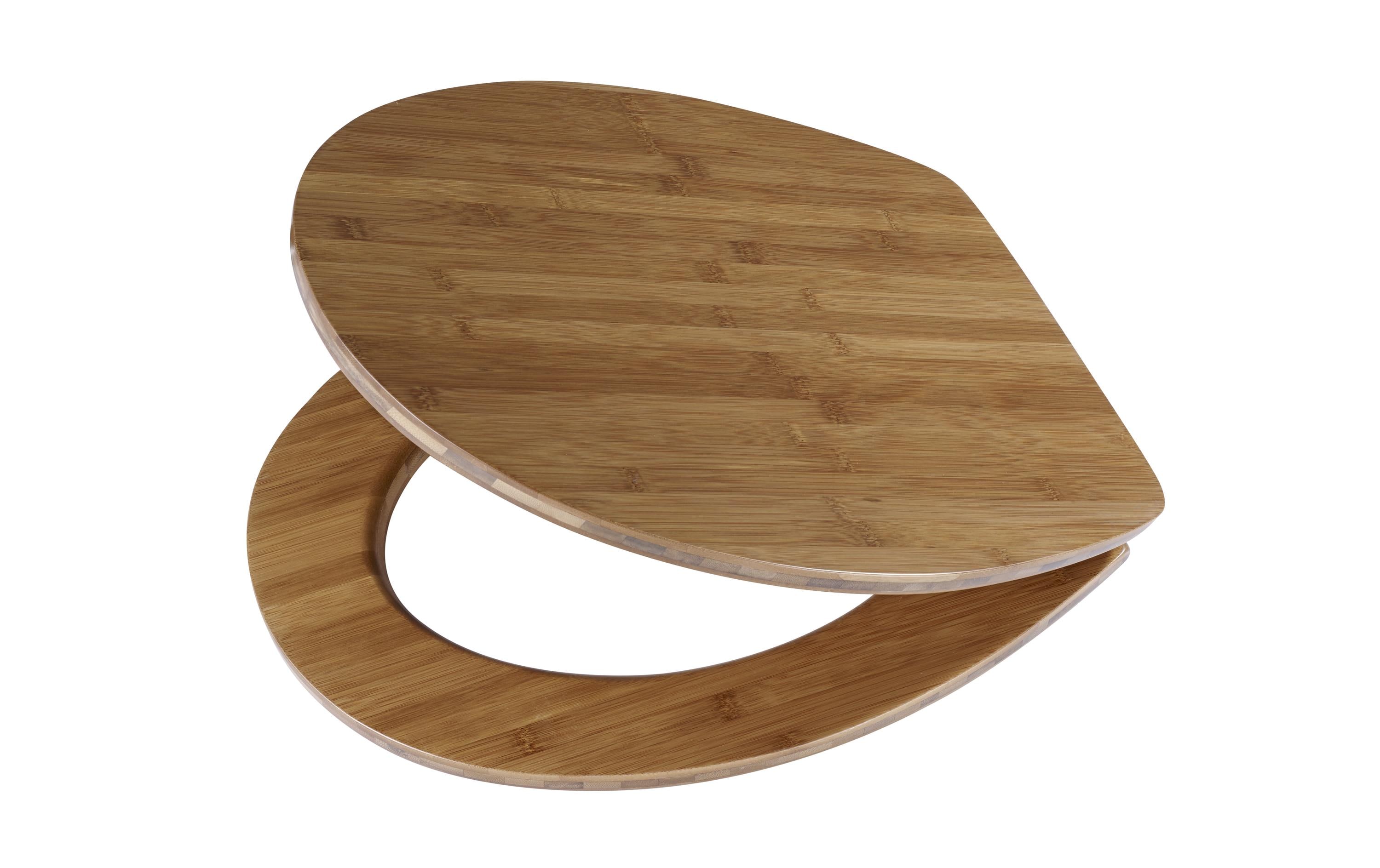 Toilettensitz Lyon mit Absenkautomatik, Braun<br>WC-Sitz aus Holz