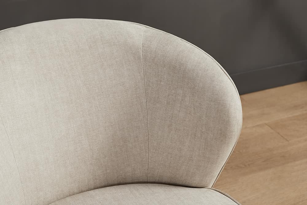 Drehbarer Design Sessel GATSBY beige Samt 360°