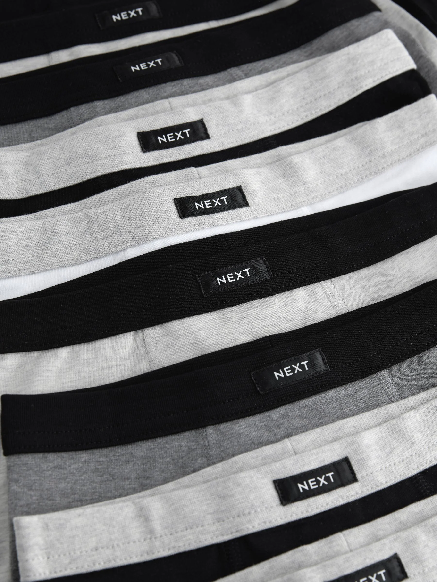 Grijs - Set van 10 boxershorts met zachte tailleband (2-16 jr)