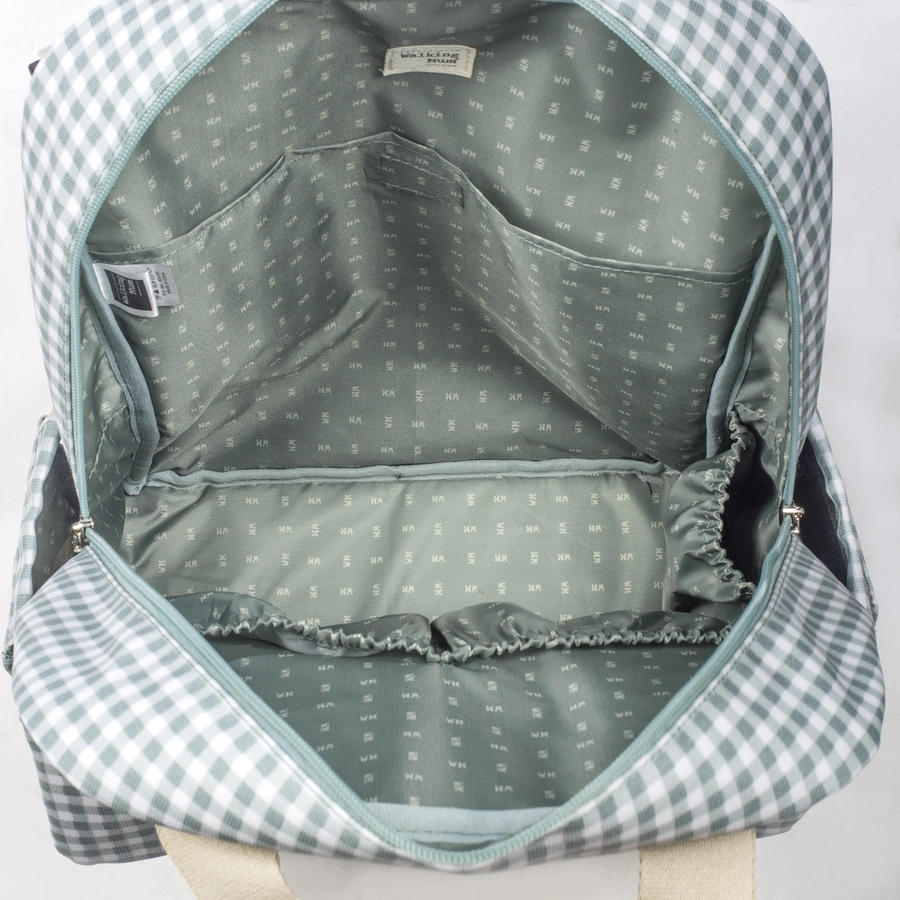 Walking Mum Wickelrucksack I Love Vichy Grün