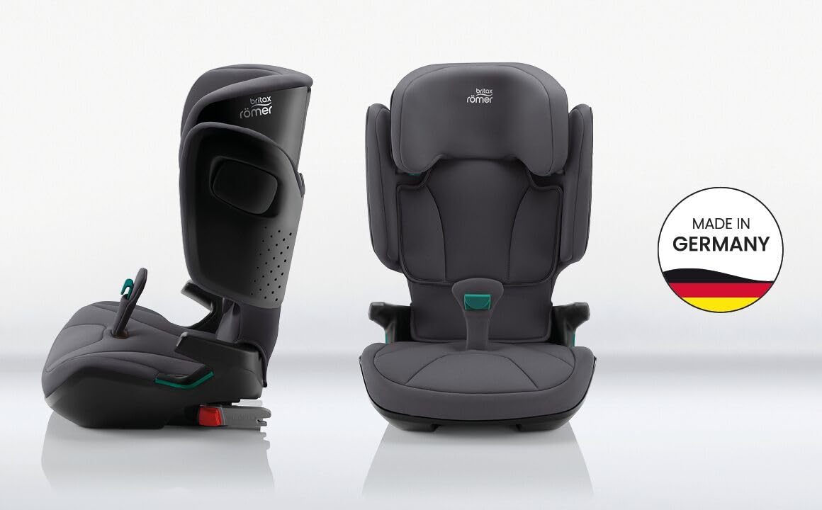 BRITAX RÖMER Kindersitz KIDFIX 2 Z-LINE, für Kinder von 100-150 cm (i-Size) mit und ohne ISOFIX, 3,5-12 Jahre, Midnight Grey