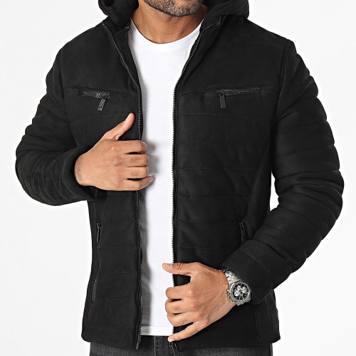 Veste Capuche Zippée Noir