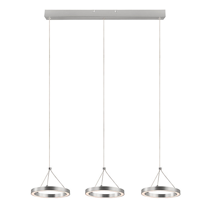 Suspension 3 ampoules LED intégrée Taphao brossé