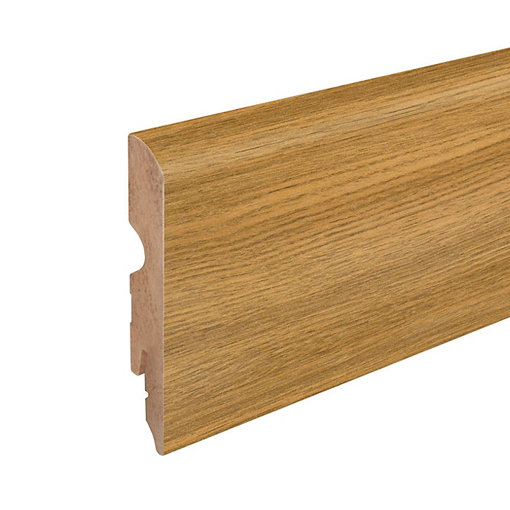 Plinthe arrondie MDF décor 370 chêne blond GoodHome 220 x 8 cm, ép.13 mm