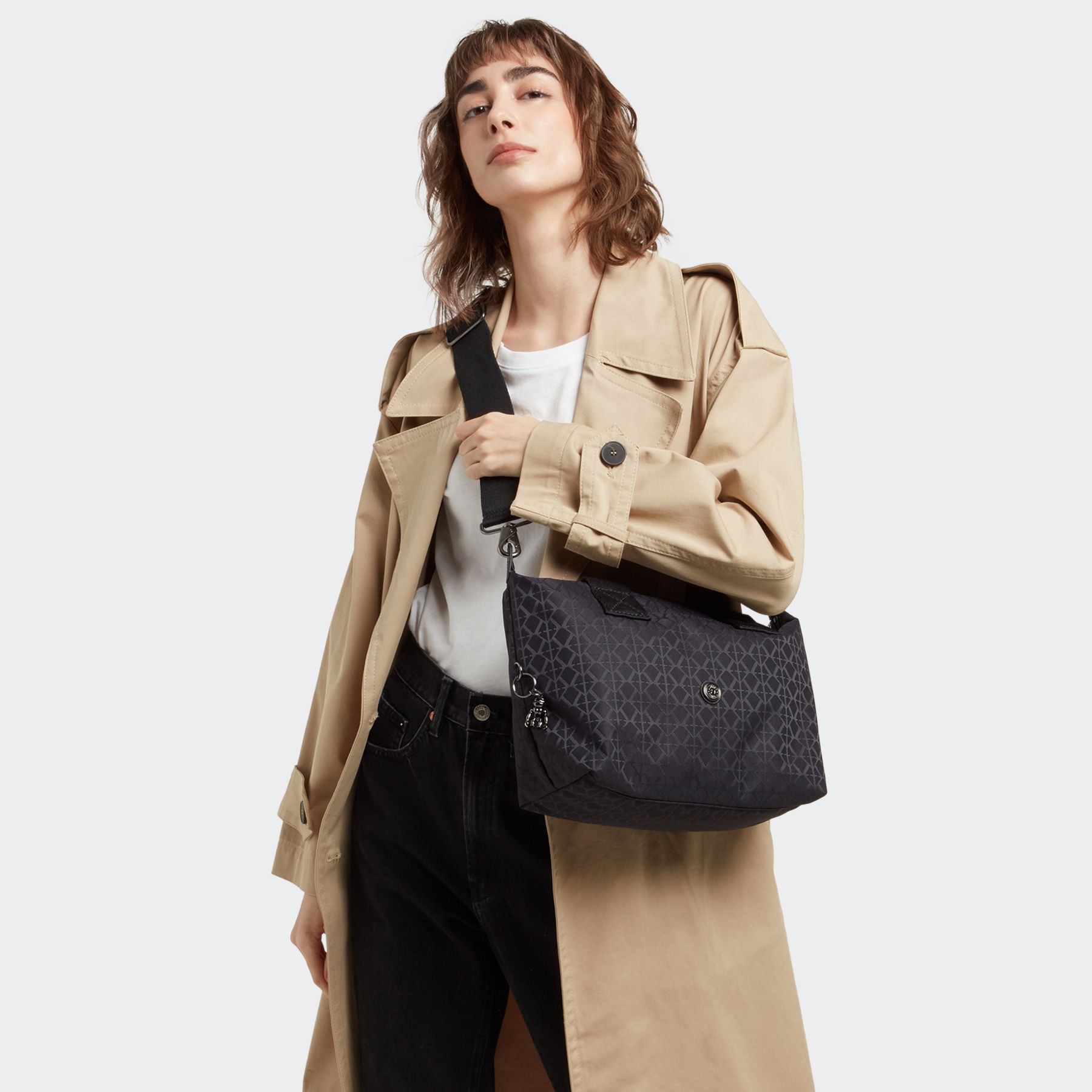 KALA MINI Mini sac fourre-tout avec sangle détachable - Signature Black QVC