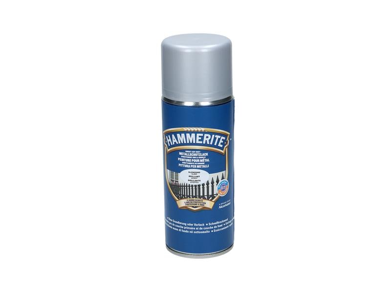 Hammerite Metall-Schutzlack HG Silber, 400 ml Rostschützende Lackierung mit Hochglanz Effekt