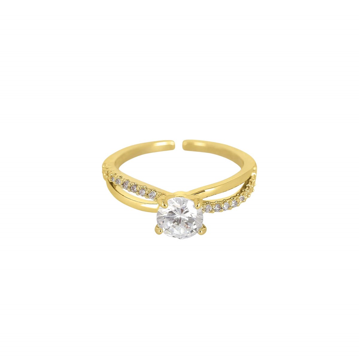 Bague Princesse dorée strass