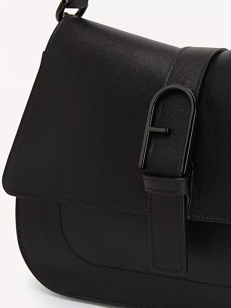 FURLA Ledertasche - Umhängetasche FLOW Medium schwarz