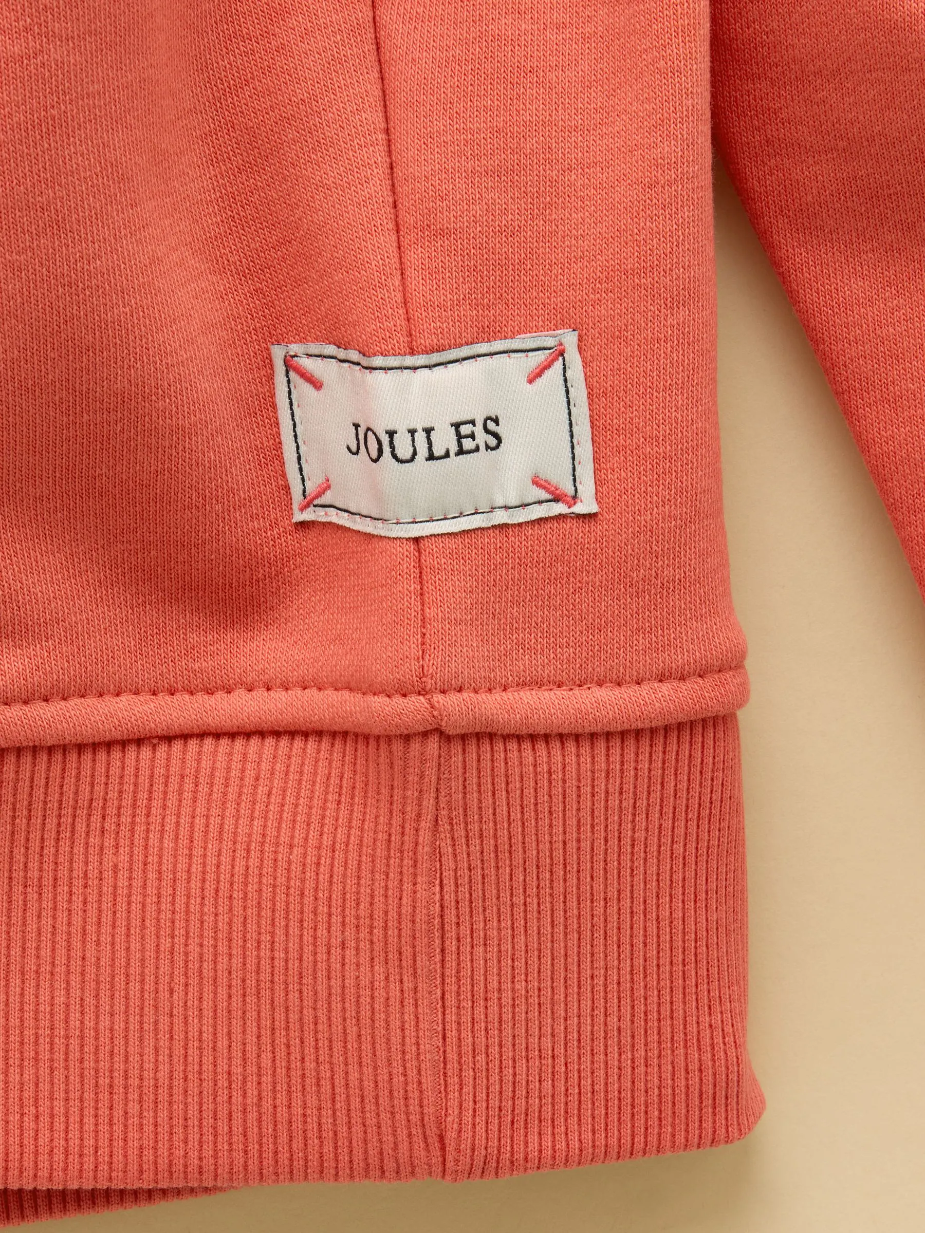 Rood - Joules Sundaze sweatshirt met slogan en ronde hals voor kinderen