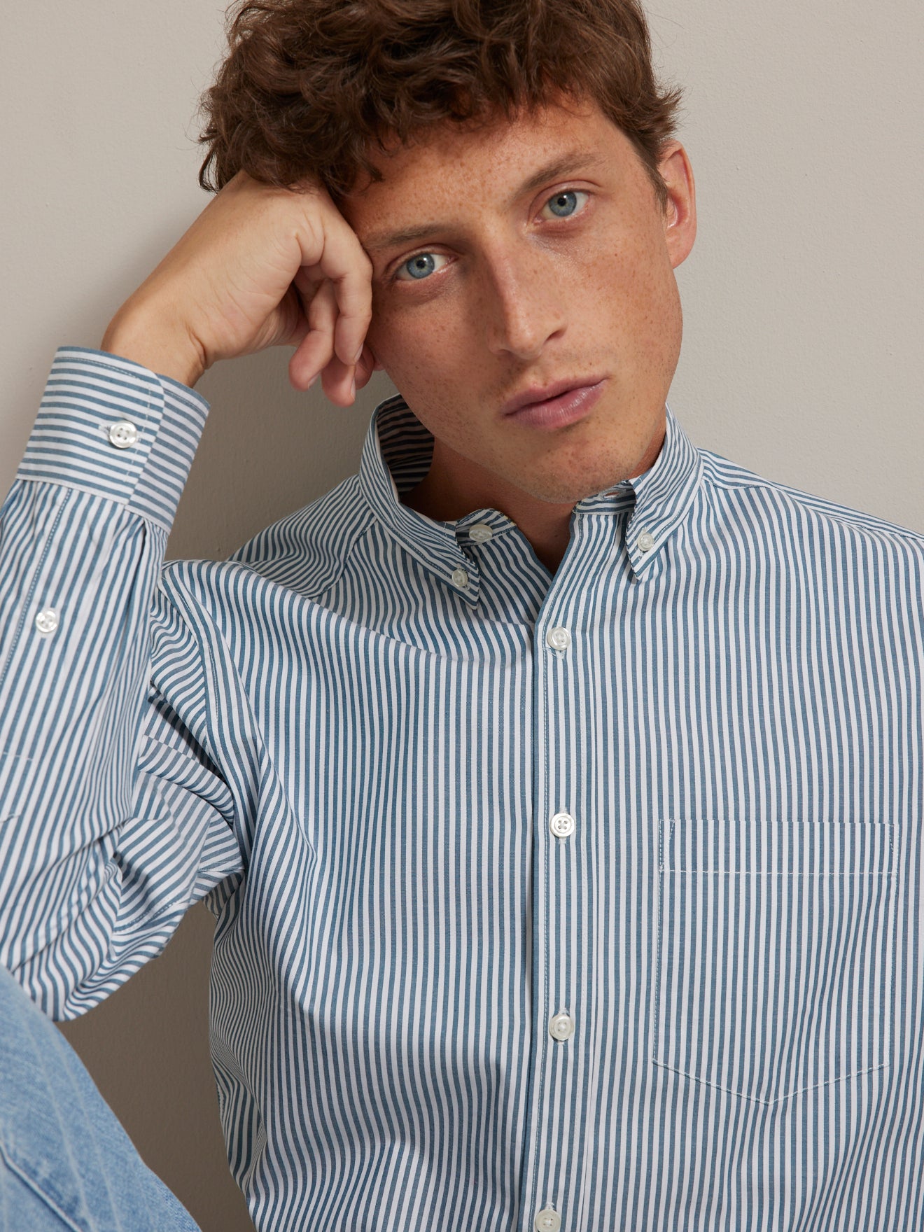 Chemise rayée regular fit homme - coton biologique