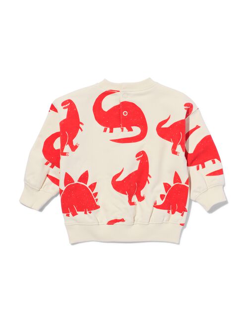 sweat dinosaures pour bébé  écru