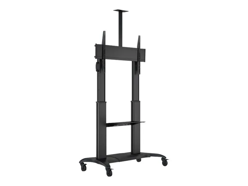 Multibrackets M Public Dual Pillar 180 HD - Vogn med hjul - for fladt panel - aluminium - sort - skærmstørrelse: 60