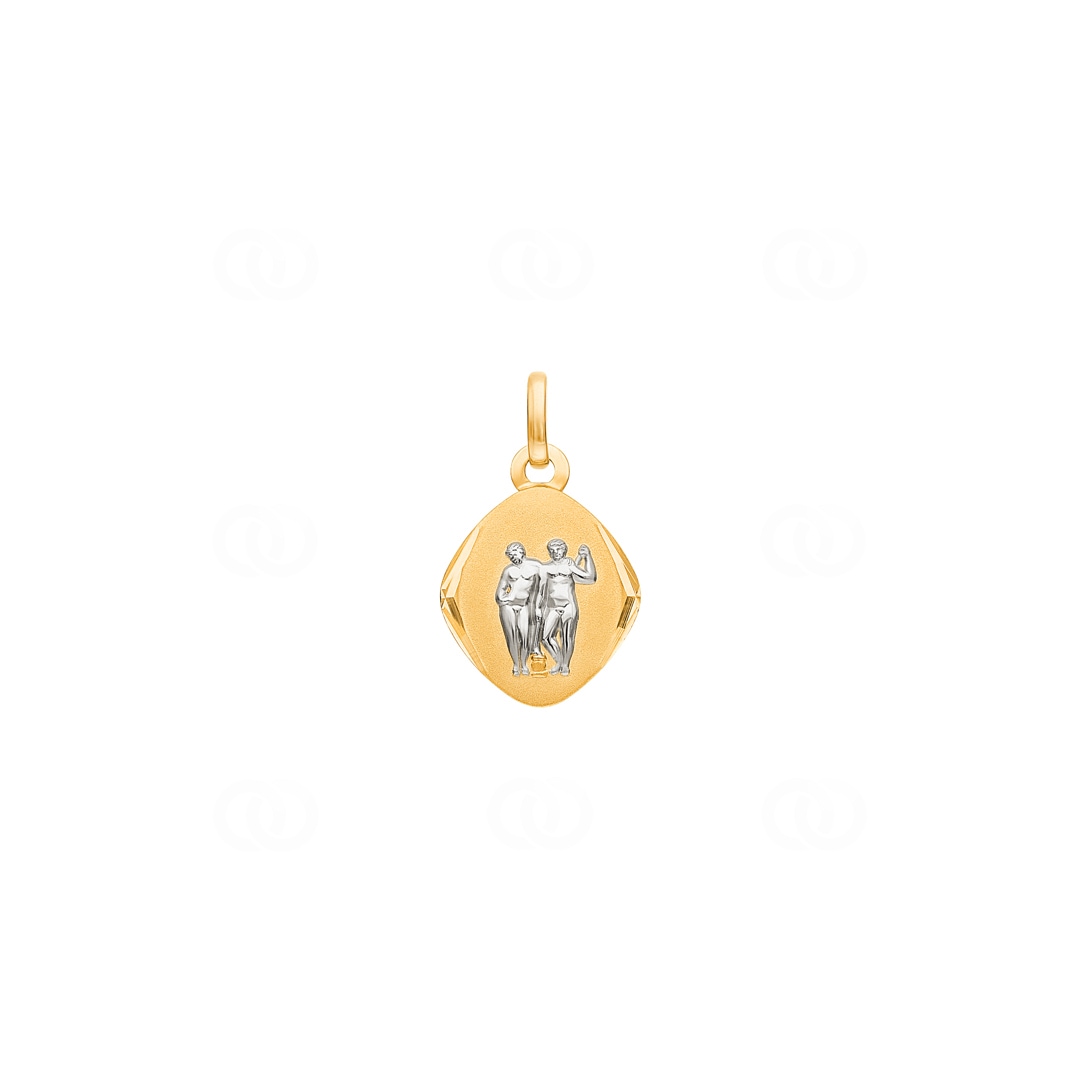 Anhänger 750/18 K Gelbgold Sternzeichen Zwillinge 13x15mm