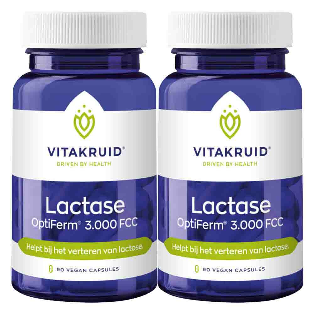 2x Vitakruid Lactase Optiferm 3000 Fcc90 capsules