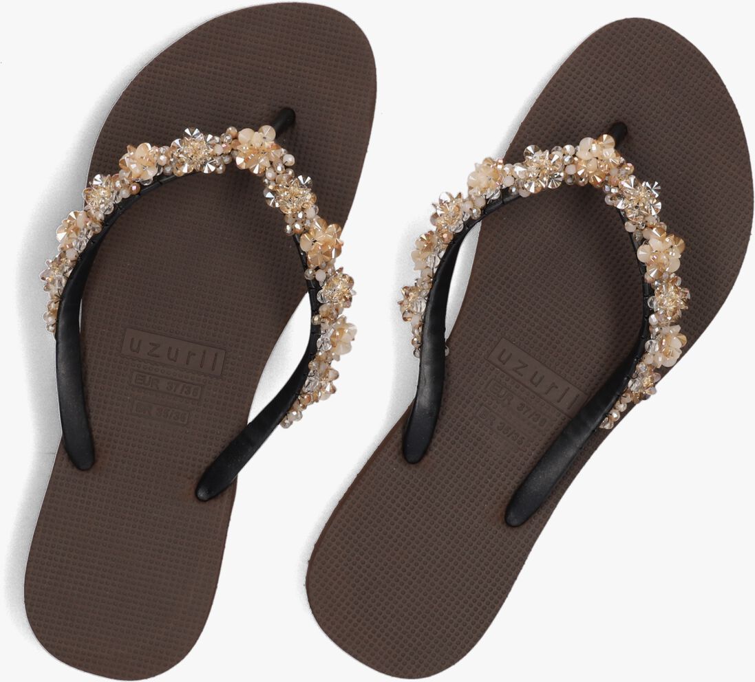 UZURII bruine uzurii teenslippers precious bloom gold