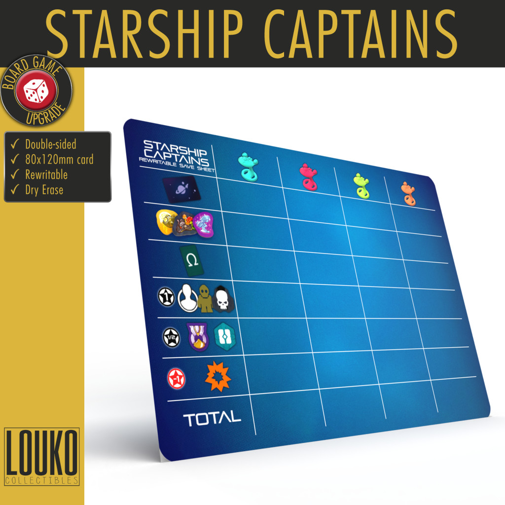 Starship Captains - Feuille de score réinscriptible