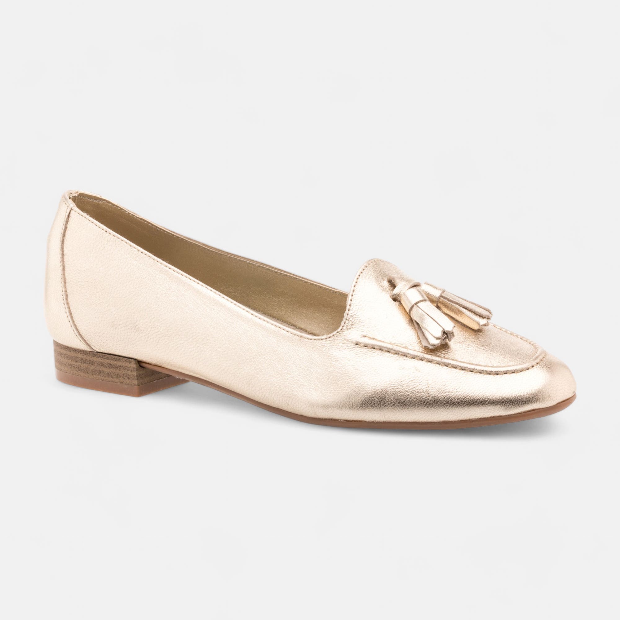 Mocassins Femme en cuir or