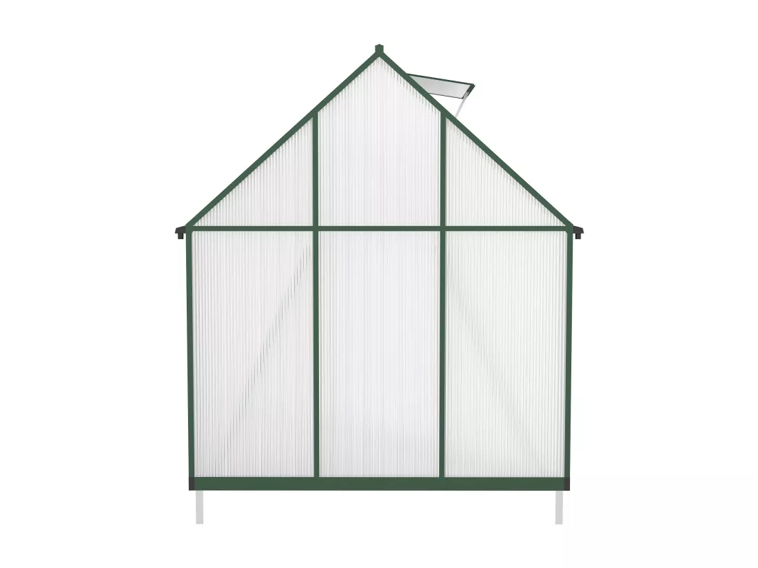 Serre de jardin en polycarbonate et aluminium - 6 m² - Vert - ASTELIA