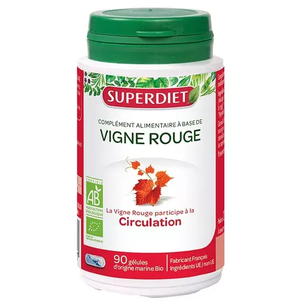 Superdiet Organic Red Vine 90 cápsulas