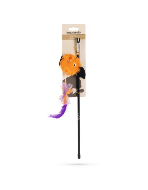 Beeztees Halloween Kattenhengel Vleermuis - Kattenspeelgoed - 42x7 cm Assorti
