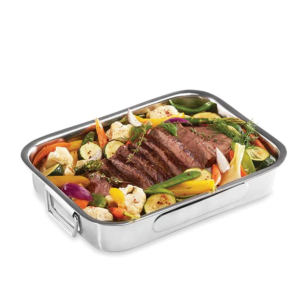 Plat à four rectangulaire inox 35 cm Baumalu