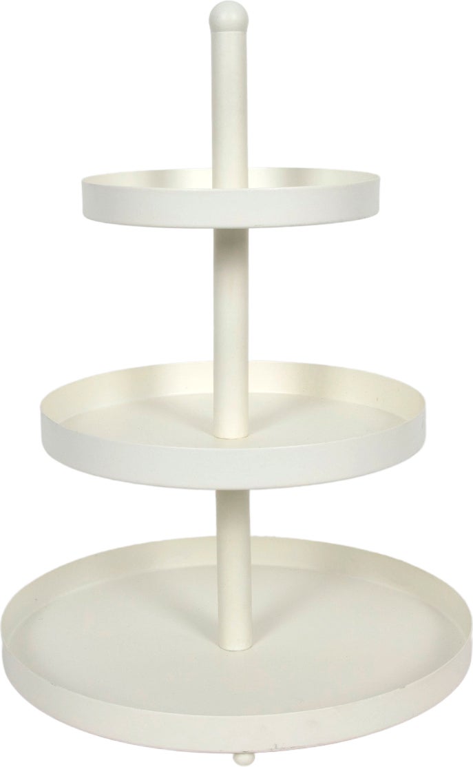 Etagère 3-laags wit D 25 H 35 cm
