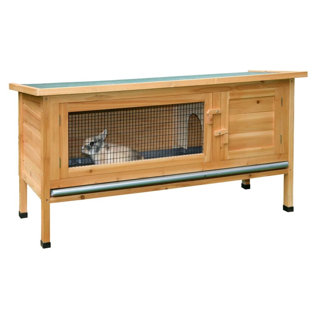 Maison pour rongeurs alfred 116x45x62 cm bois vernissé