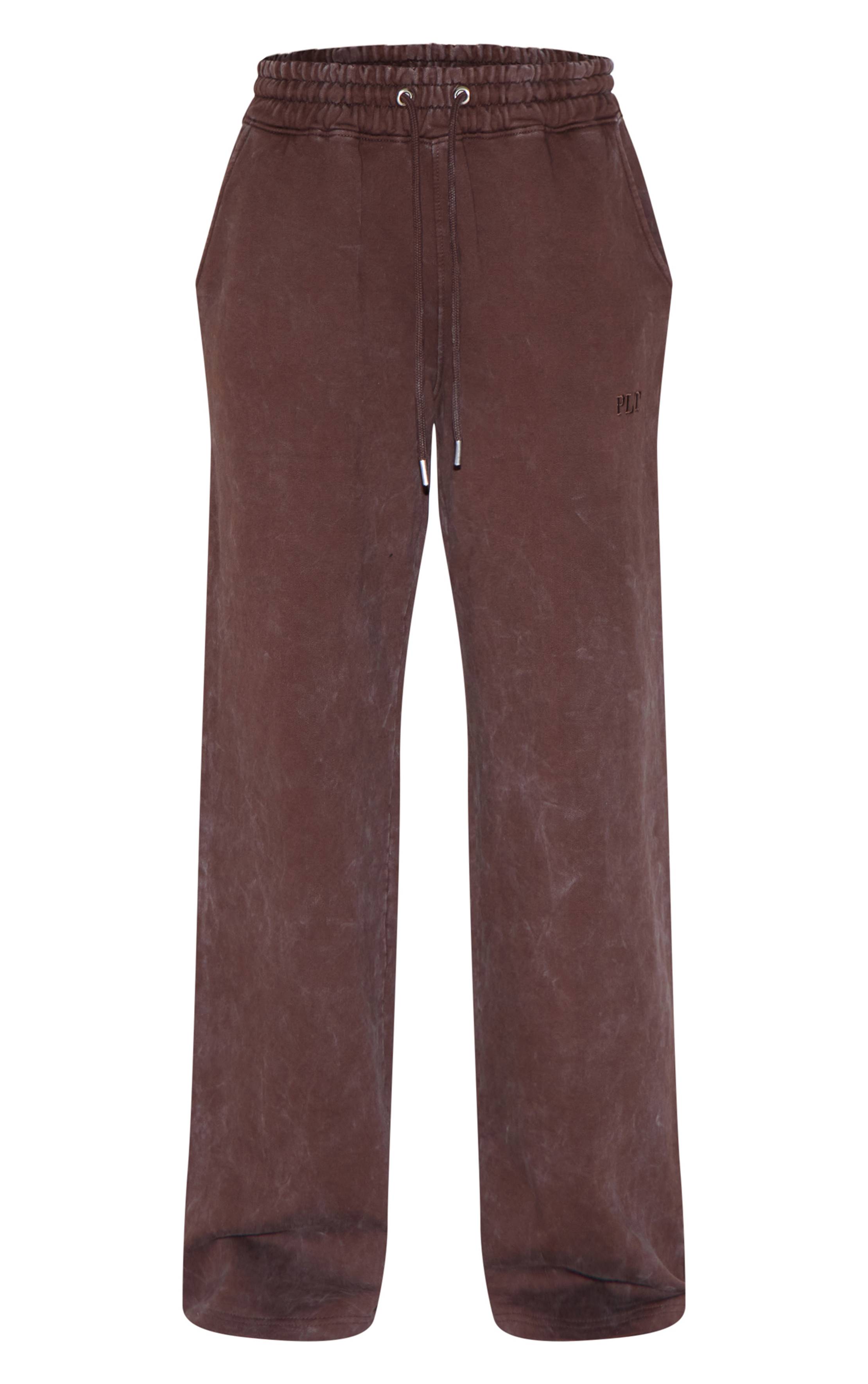 Chocolat Joggers Larges Délavés