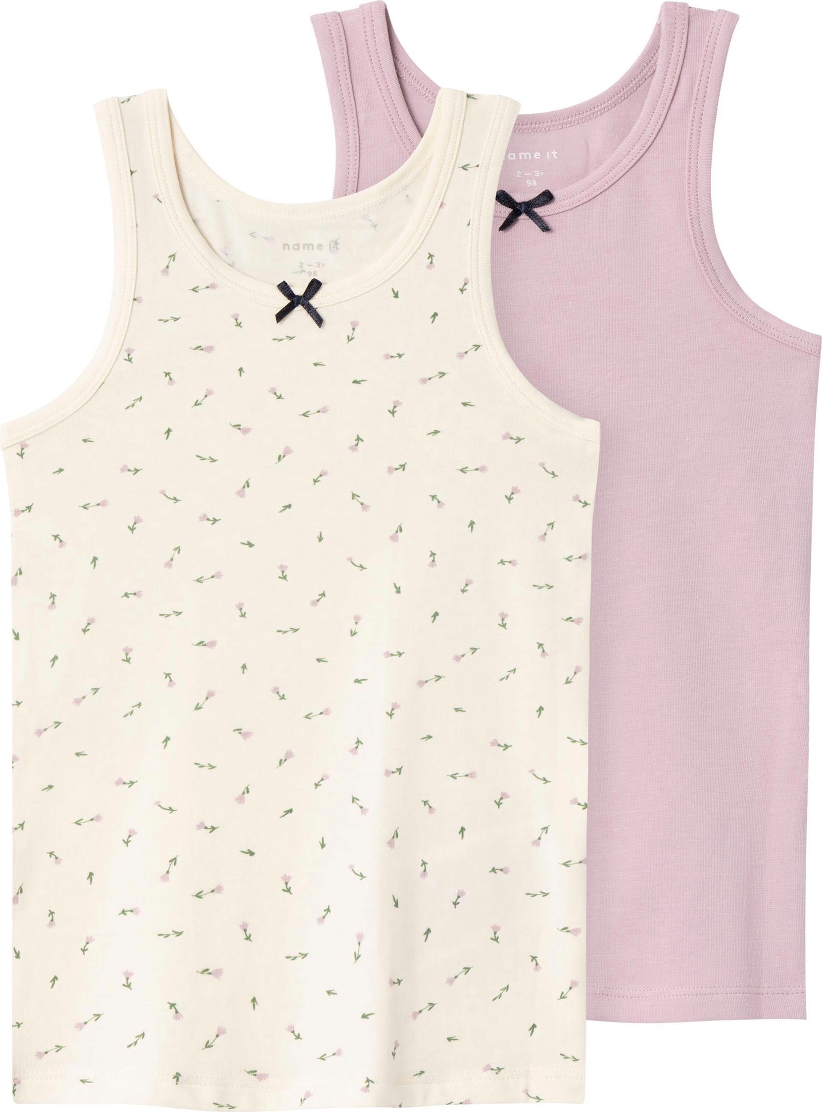 Name It Unterhemd »NMFTANK TOP 2P BUTTERCREAM FLORAL NOOS«, 2 Stk.