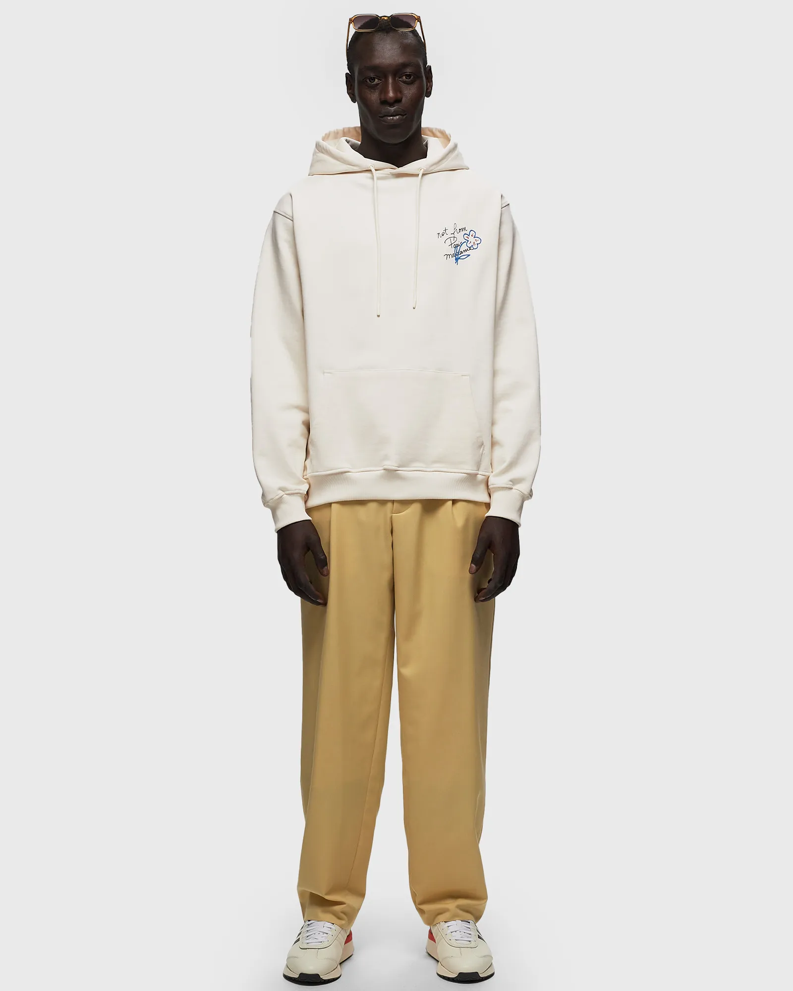 Drôle de Monsieur Le Hoodie Slogan Esquisse
