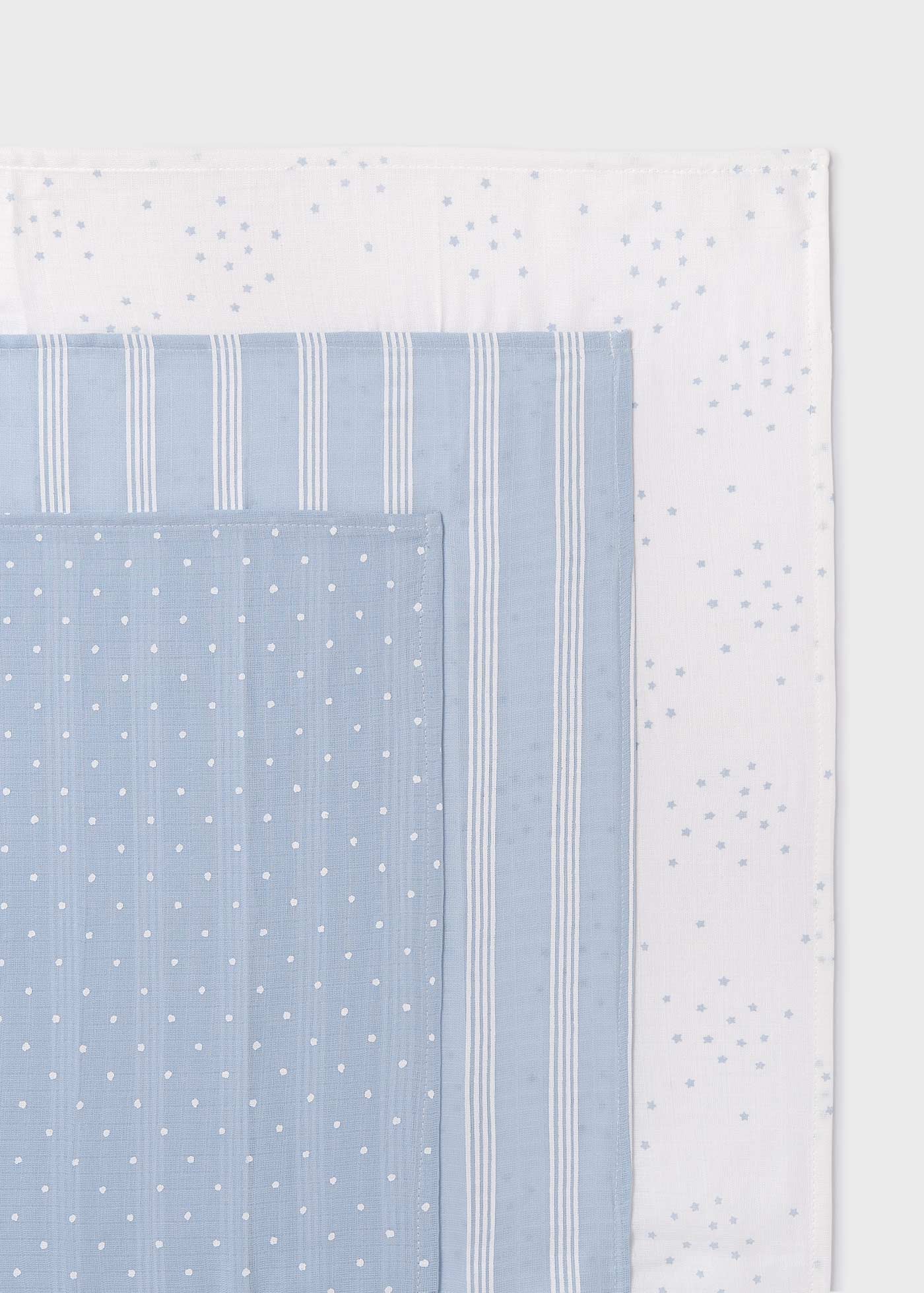Conjunto de 3 paninhos de musselina para bebê da Better Cotton