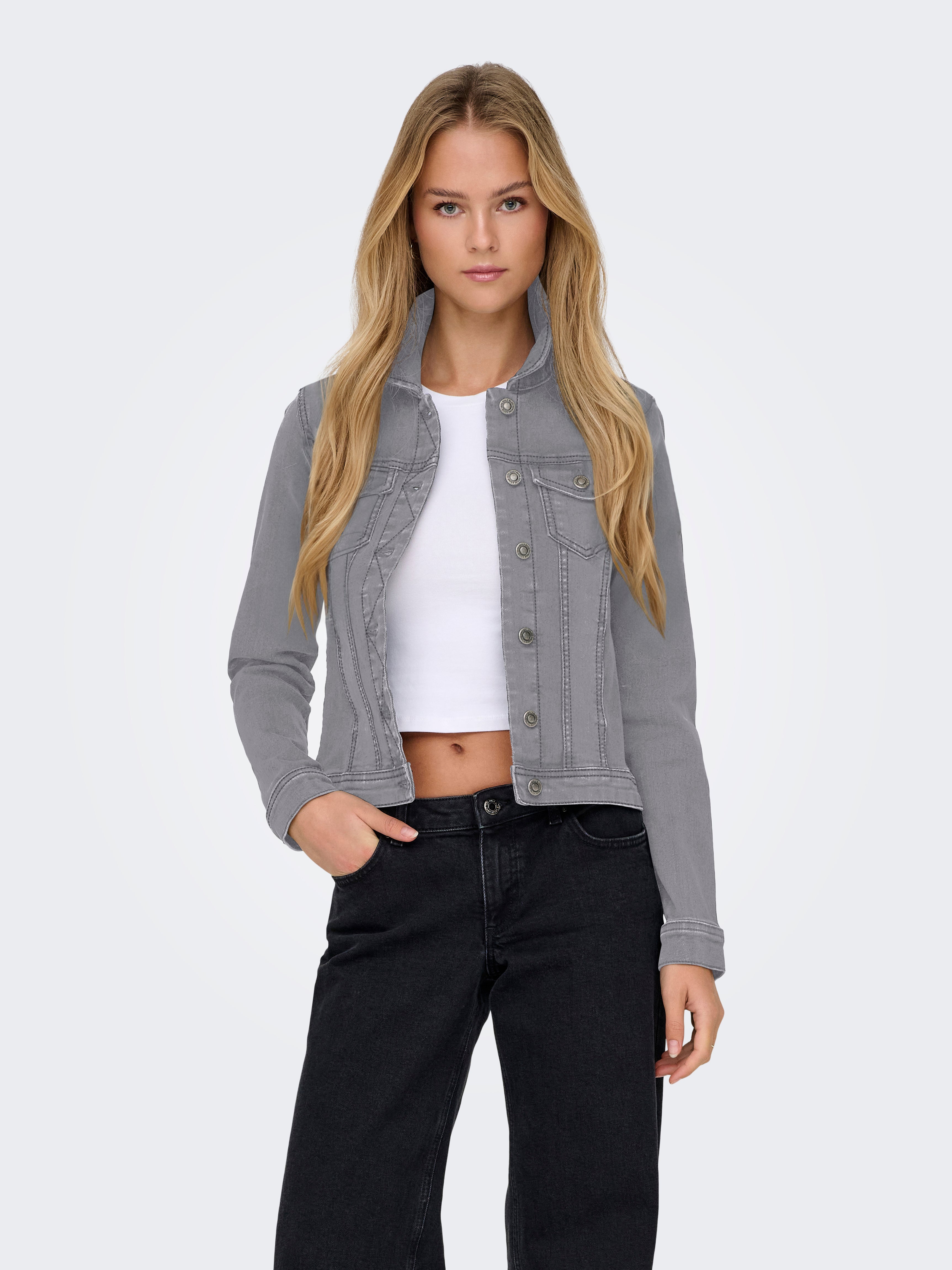 ONLWONDER Jeansjacke Medium Grey Denim