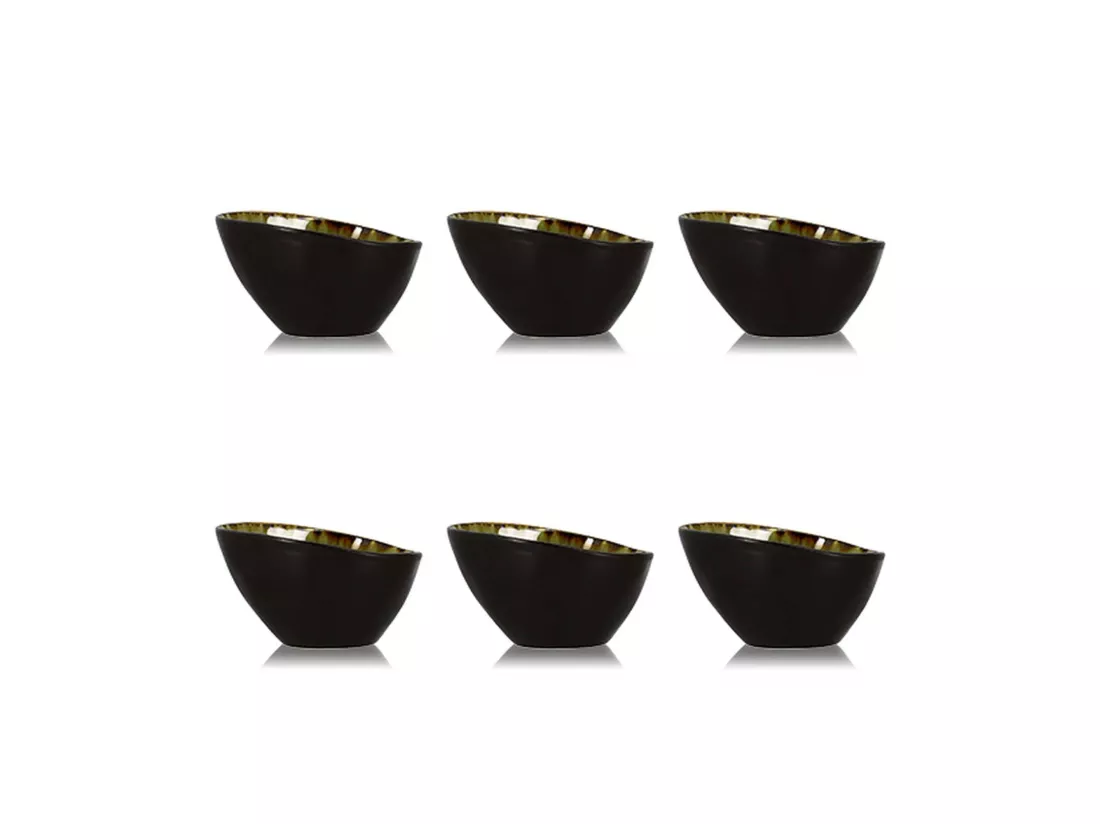 Ogo Living - Lot 6 Mini Coupelle Meta 10cm En Gres Vert