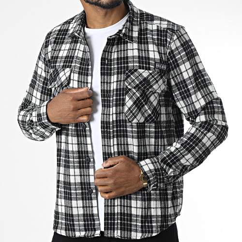 Surchemise A Carreaux Overy Noir Blanc