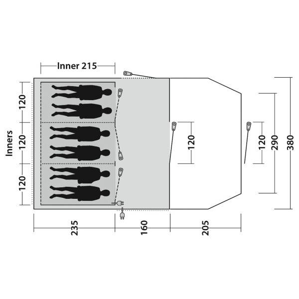 Outwell - Rockwell 6 - Tente de groupe