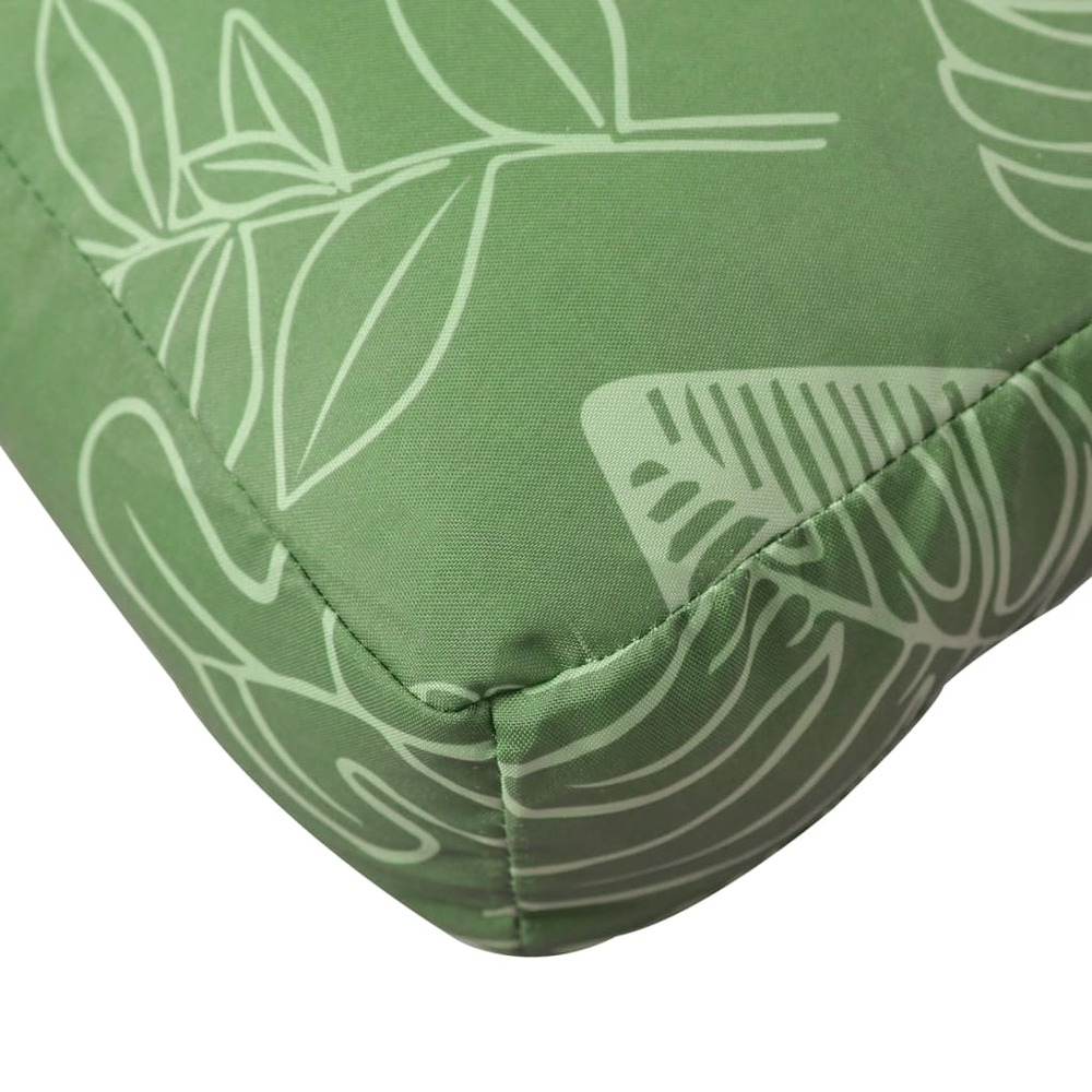 Coussins de palette 2 pcs motif de feuilles tissu