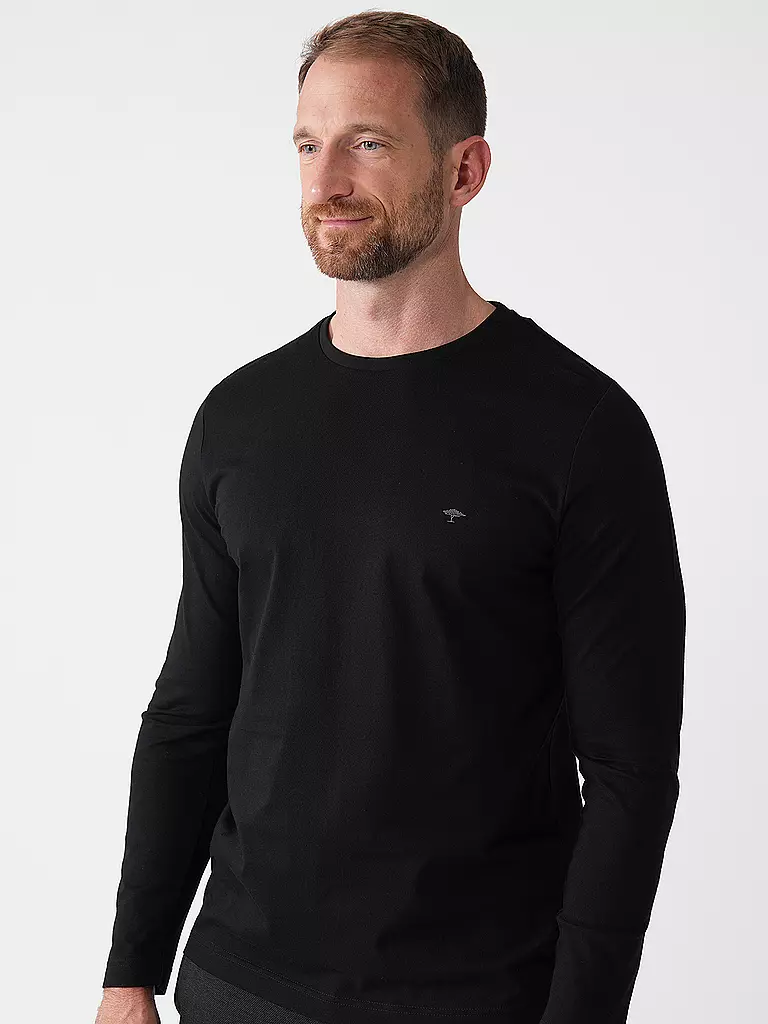 FYNCH HATTON Langarmshirt  schwarz