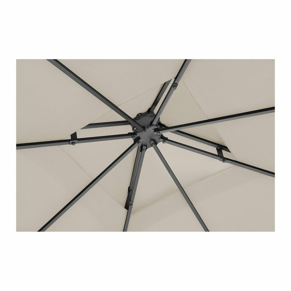 Pergola pavillon barnum tonnelle tente abri gazebo de jardin terrasse 3 x 3 m 160 g/m² beige