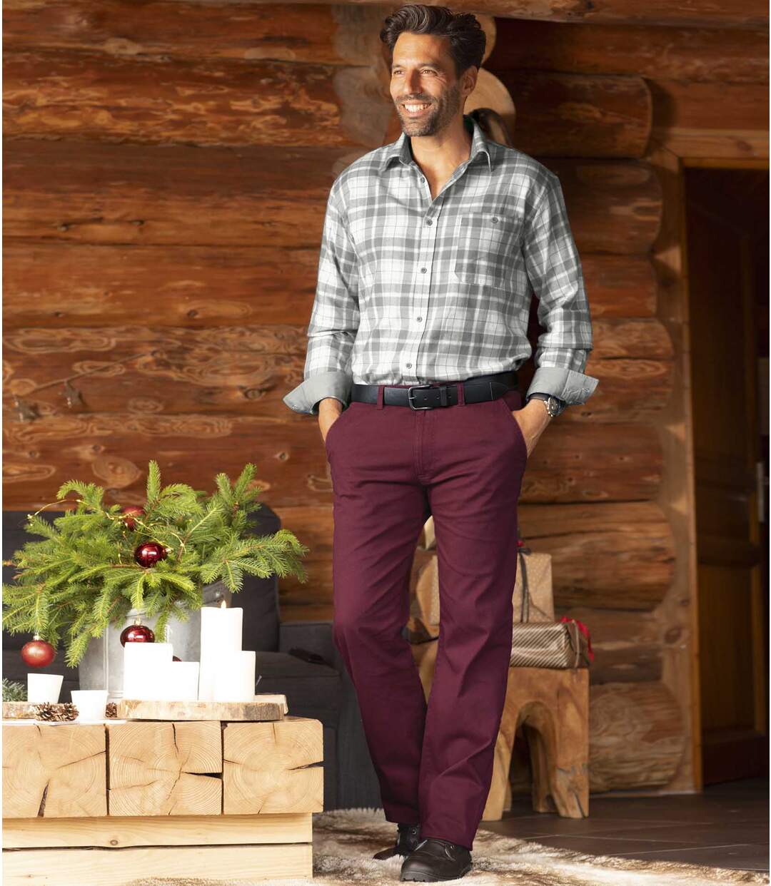 Pantalon Chino Bordeaux
