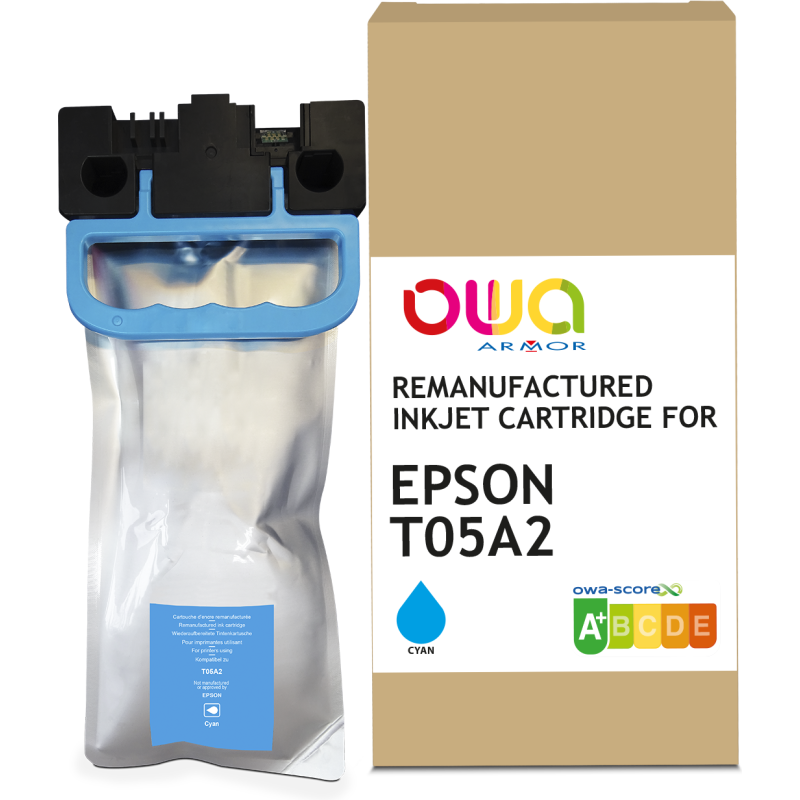 Cartouche d'encre remanufacturée OWA - standard - Cyan - pour EPSON C13T05A200