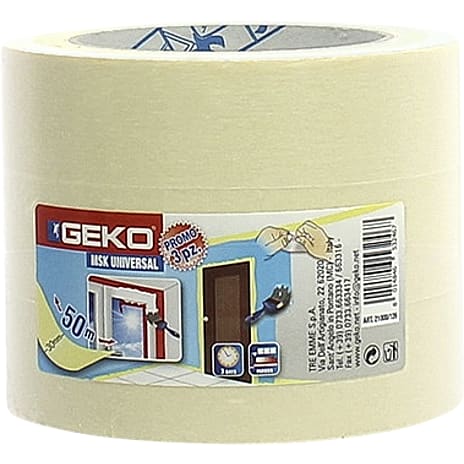 GEKO malertape 50 meter 3-pak