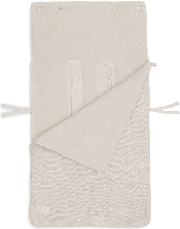 Jollein - Basic Knit - Voetenzak - Oatmeal - Geschikt voor 3- of 5-puntsgordel