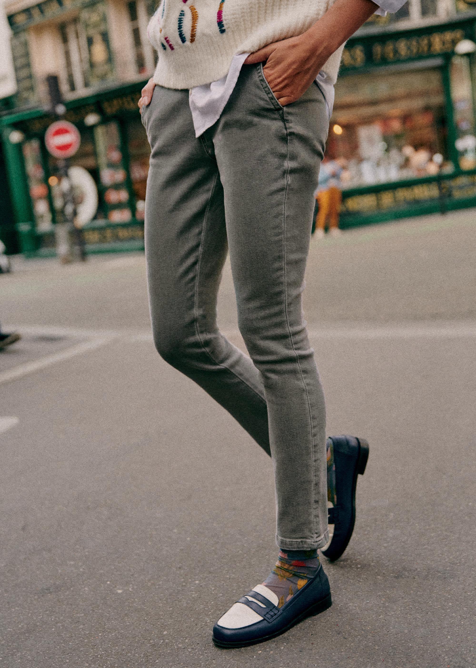 Pantalon Clara - Gris Clair - E-SHOP/BAS Pantalons 5905587