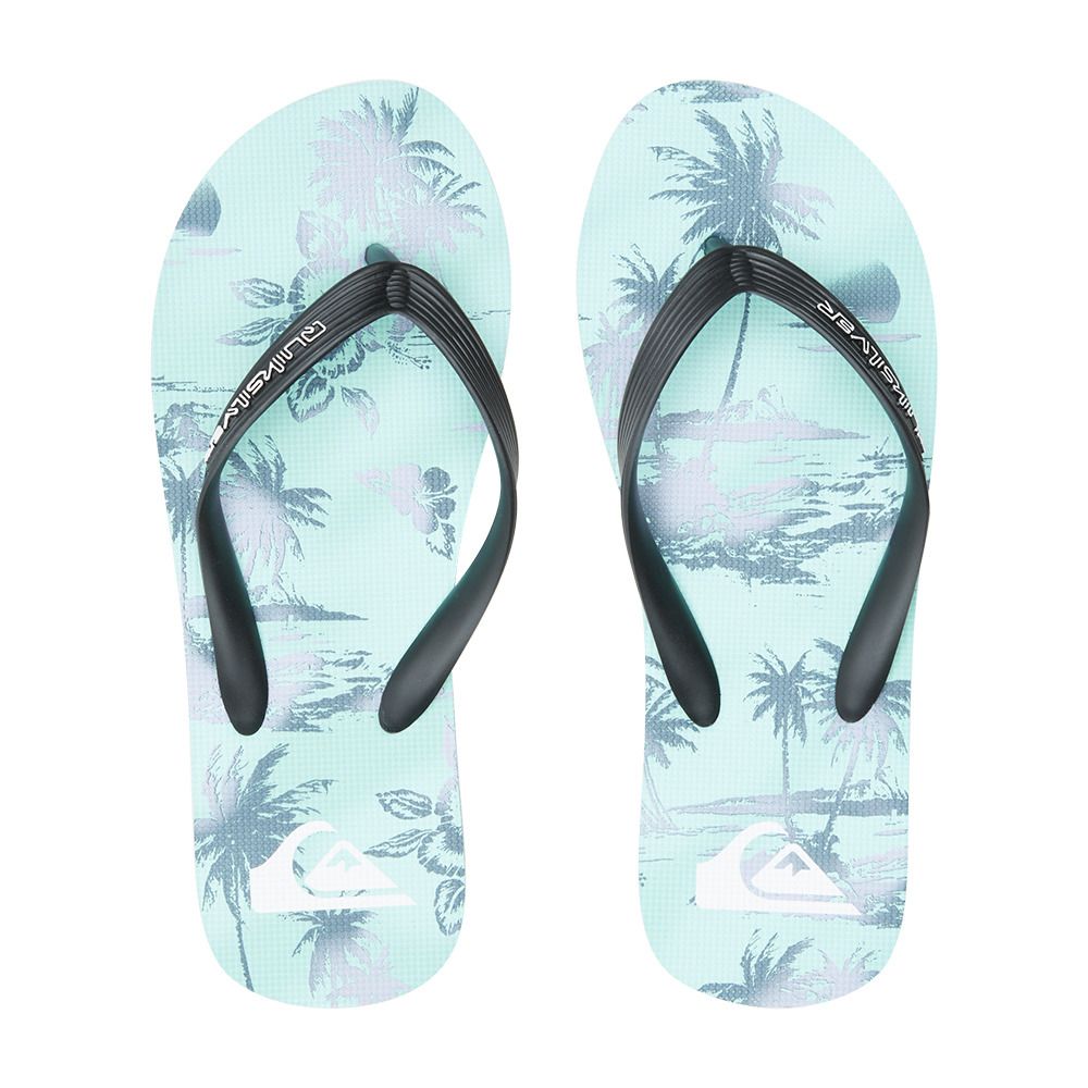 Quiksilver MOLOKAI AIR FLOW - Tongs Homme black/green/grey