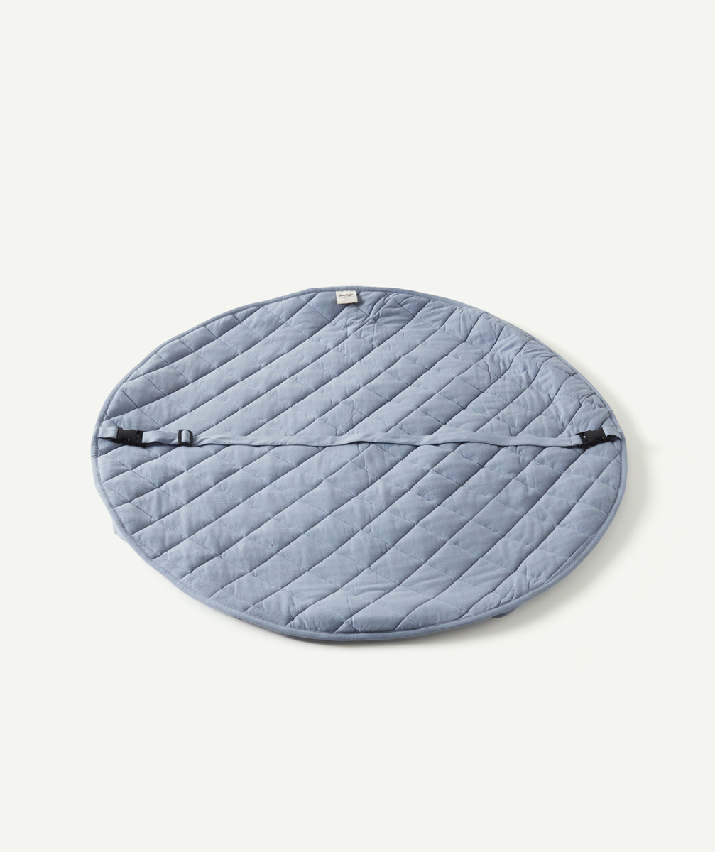 PLAY&GOTAPIS D'ÉVEIL BLEU EN COTON BIO BÉBÉ