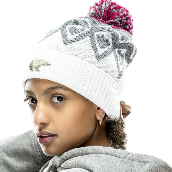 Bonnet ski EISBÄR ZIGGY OS POMPON MÜ WHITE/GREY/PINK