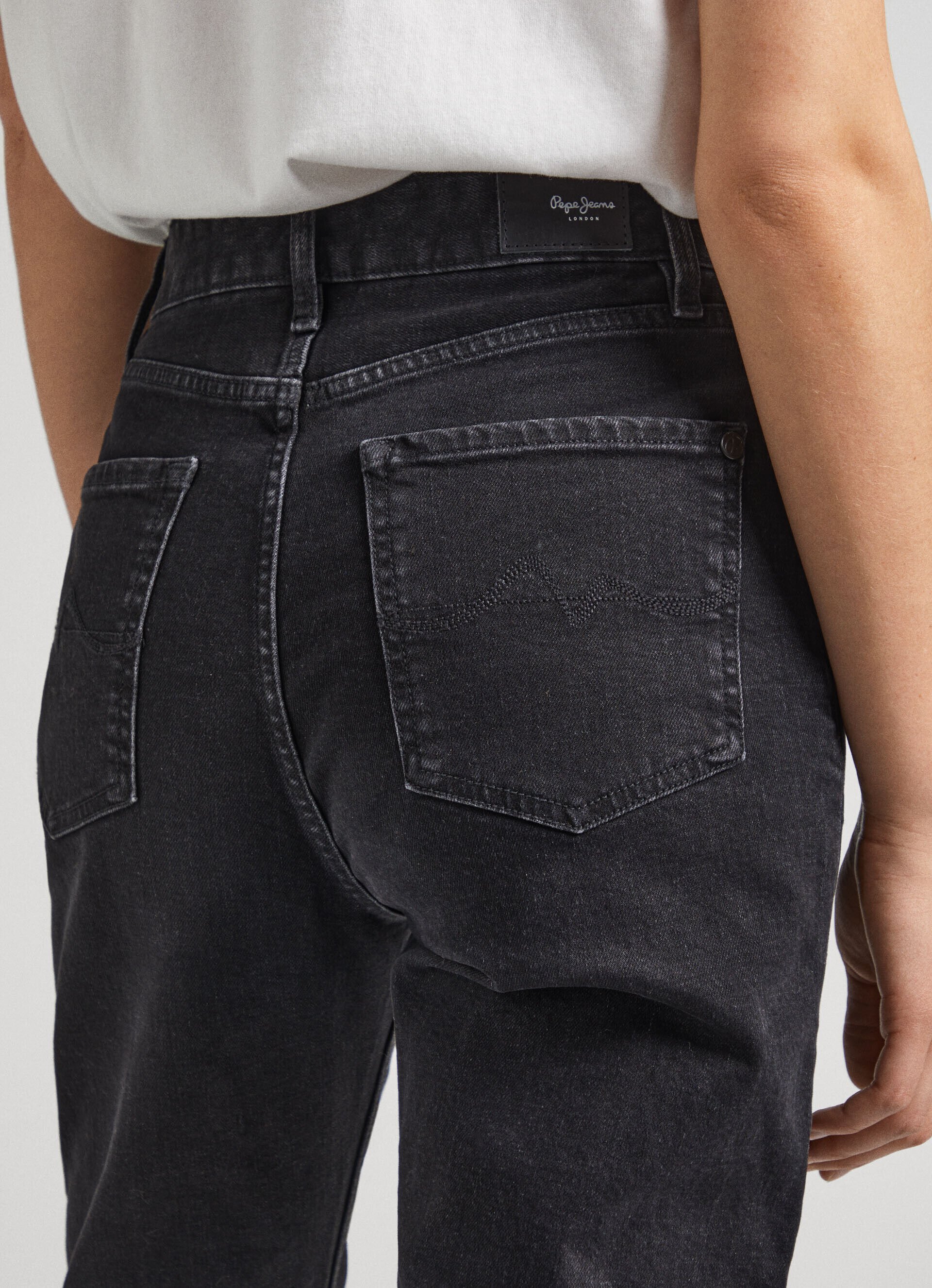 Calça jeans ROBYN de cintura alta e corte regular - jeans