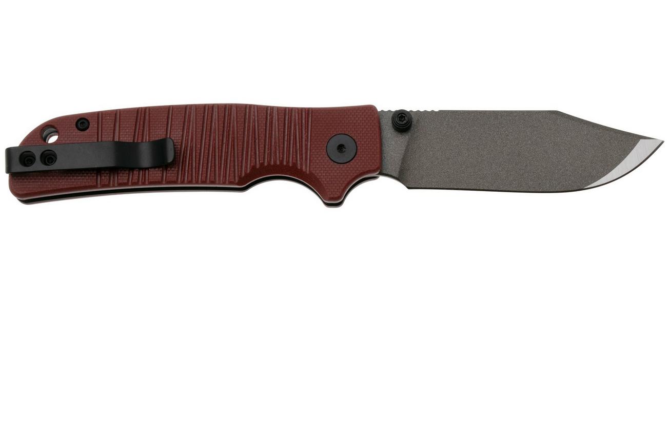 QSP Knife Kali QS159-A2 Ceramic Coated 14C28N Dark Red G10, zakmes, Keanu Alfaro design