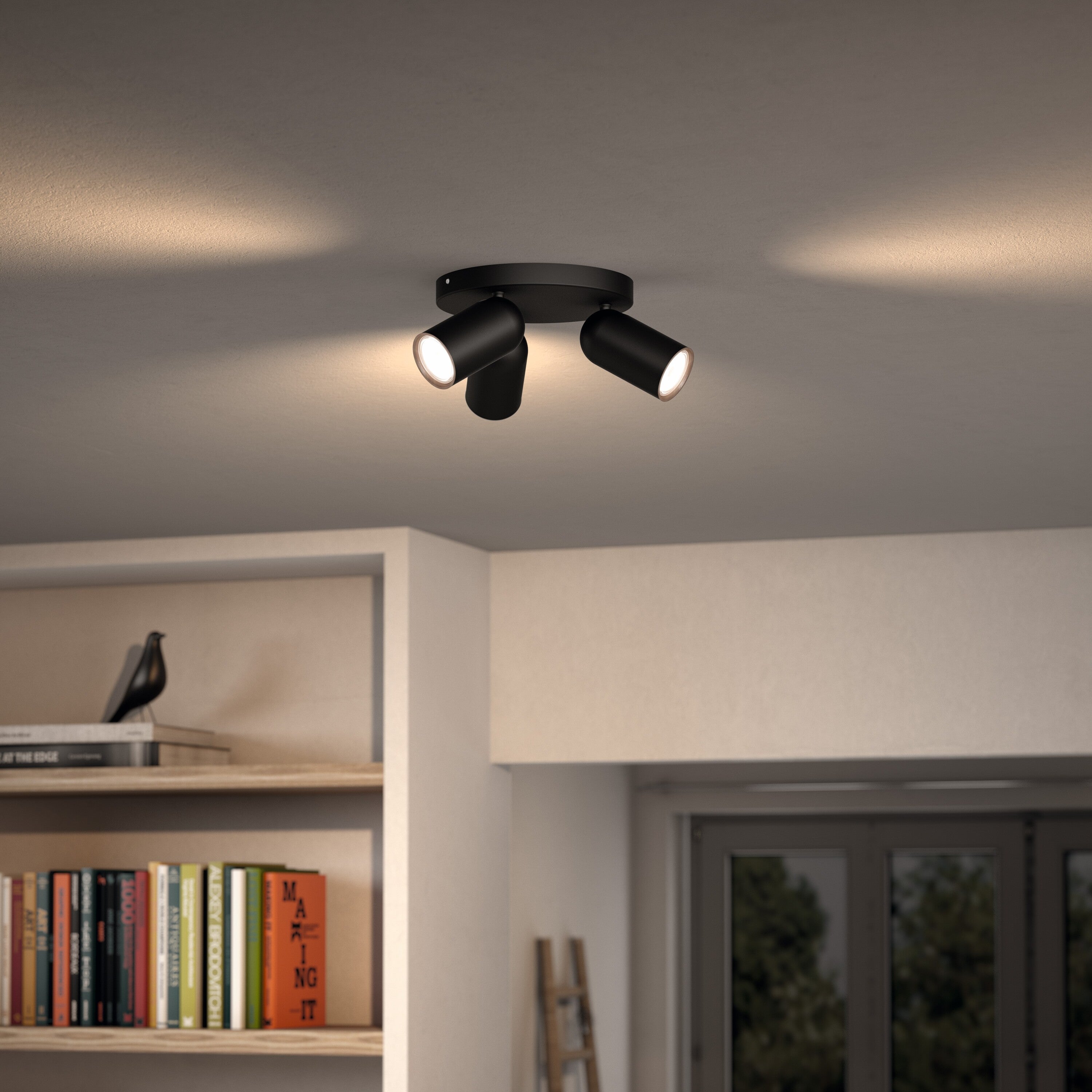 Philips Pongee Opbouwspot - Incl. Philips LED Lamp - 3 Spots